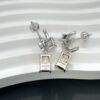 He Fang Aurora Glow Cube Sugar Series - Lucky Aurora S925 Sterling Silver Earrings
