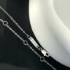 He Fang Aurora Ribbon Knot Collarbone Necklace, Exquisitely Crafted from S925 Silver with Shimmering Diamond Accents and Colorful Iridescent Cube Pendant