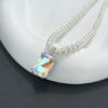He Fang Lucky Aurora Glow Sugar Cube Series S925 Silver Necklace