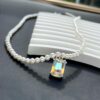 He Fang Lucky Aurora Glow Sugar Cube Series S925 Silver Necklace