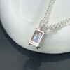 He Fang Lucky Aurora Glow Sugar Cube Series S925 Silver Necklace