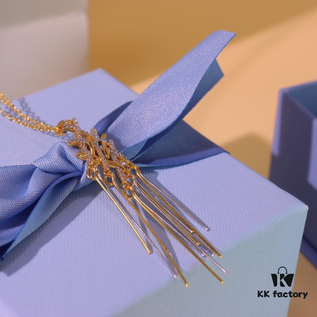 Hefang New Style Woven Tassel Long Necklace