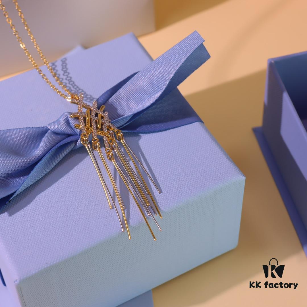 Hefang New Style Woven Tassel Long Necklace