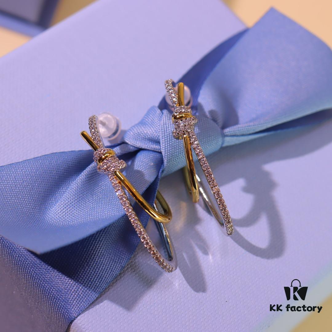 Hefang New Arrival Woven Line Stud Earrings