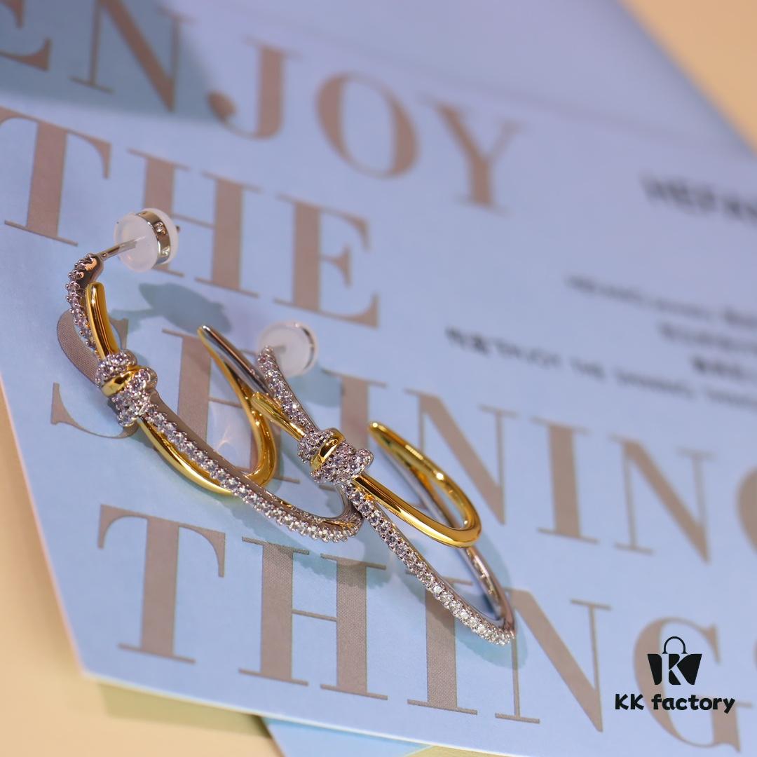 Hefang New Arrival Woven Line Stud Earrings