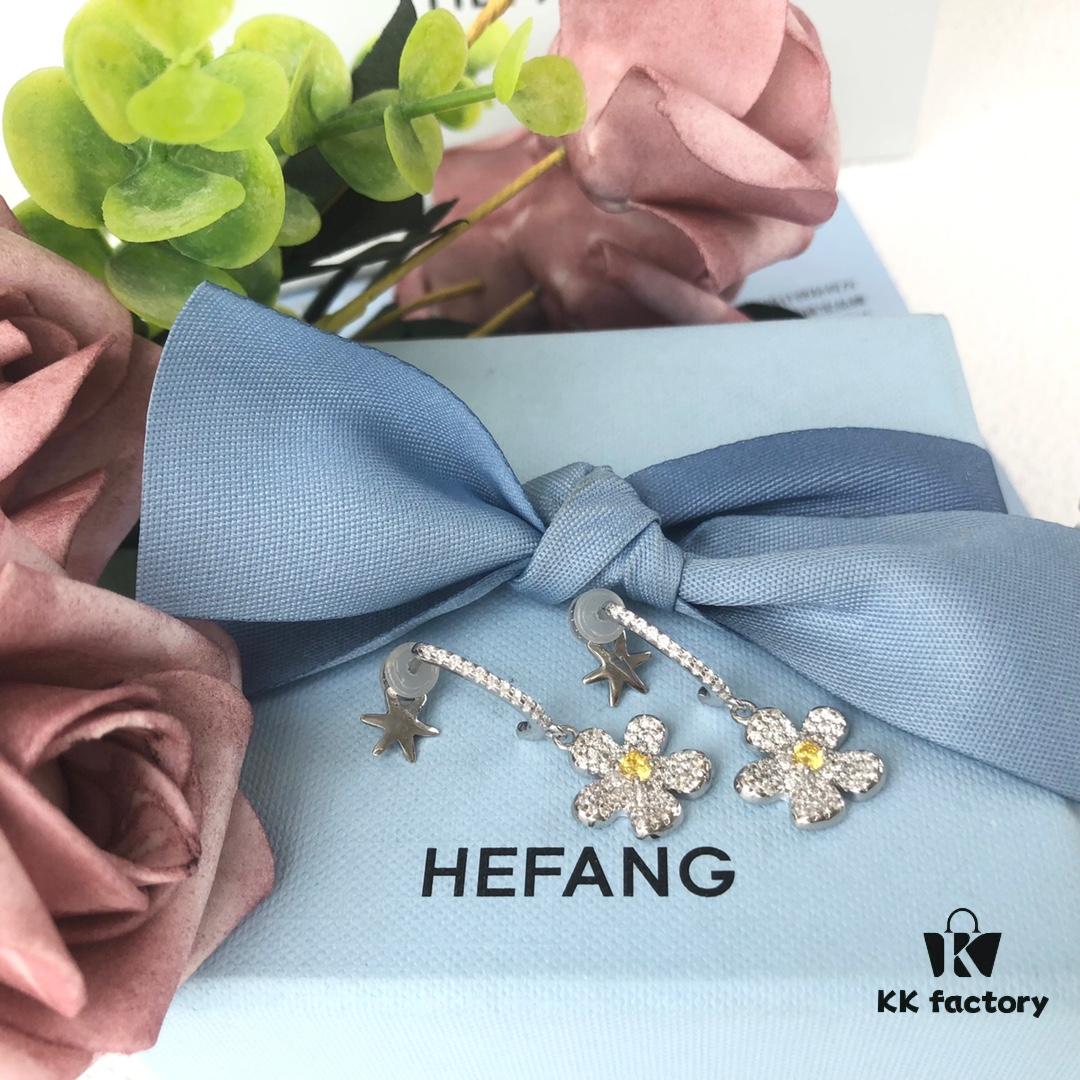 HEFANG Blossom Garden Collection Glittering Freesia Earrings