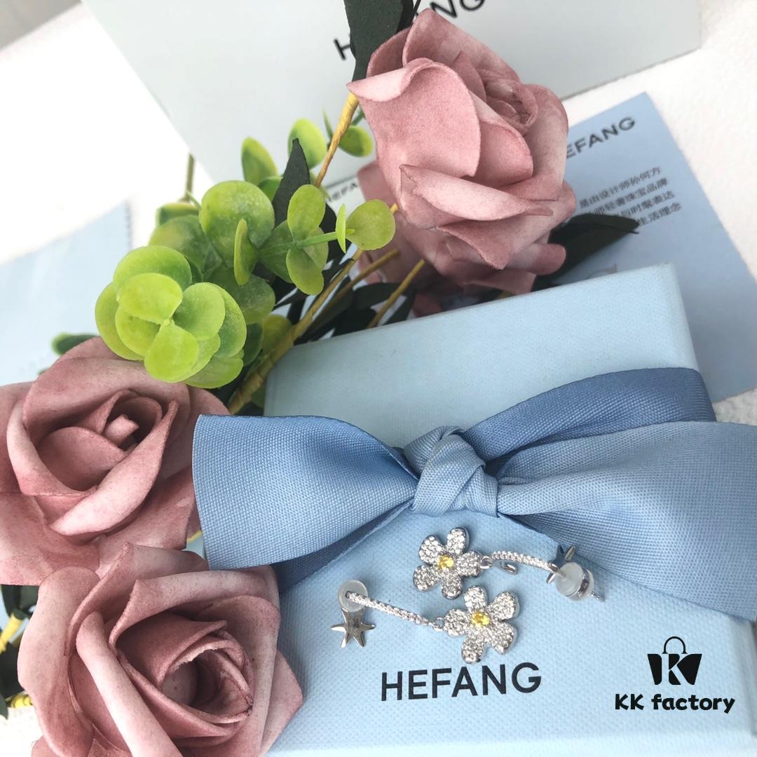 HEFANG Blossom Garden Collection Glittering Freesia Earrings