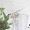 HEFANG Blossom Collection 2023 White Iris Sugar Cube Earrings