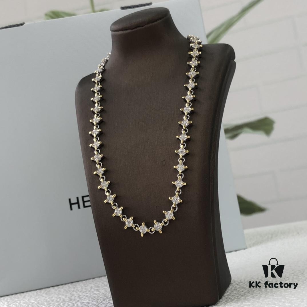 HEFANG Jewelry Shining Star Short Necklace