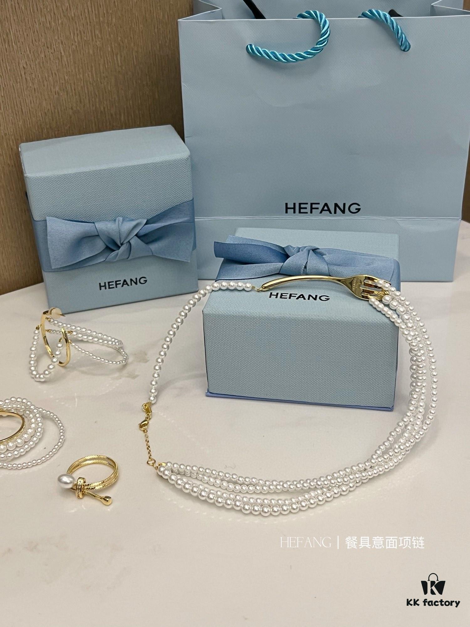 HEFANG 2023 New Arrival Tableware Collection 925 Sterling Silver Diamond-Encrusted Jewelry Set of Thirteen Styles