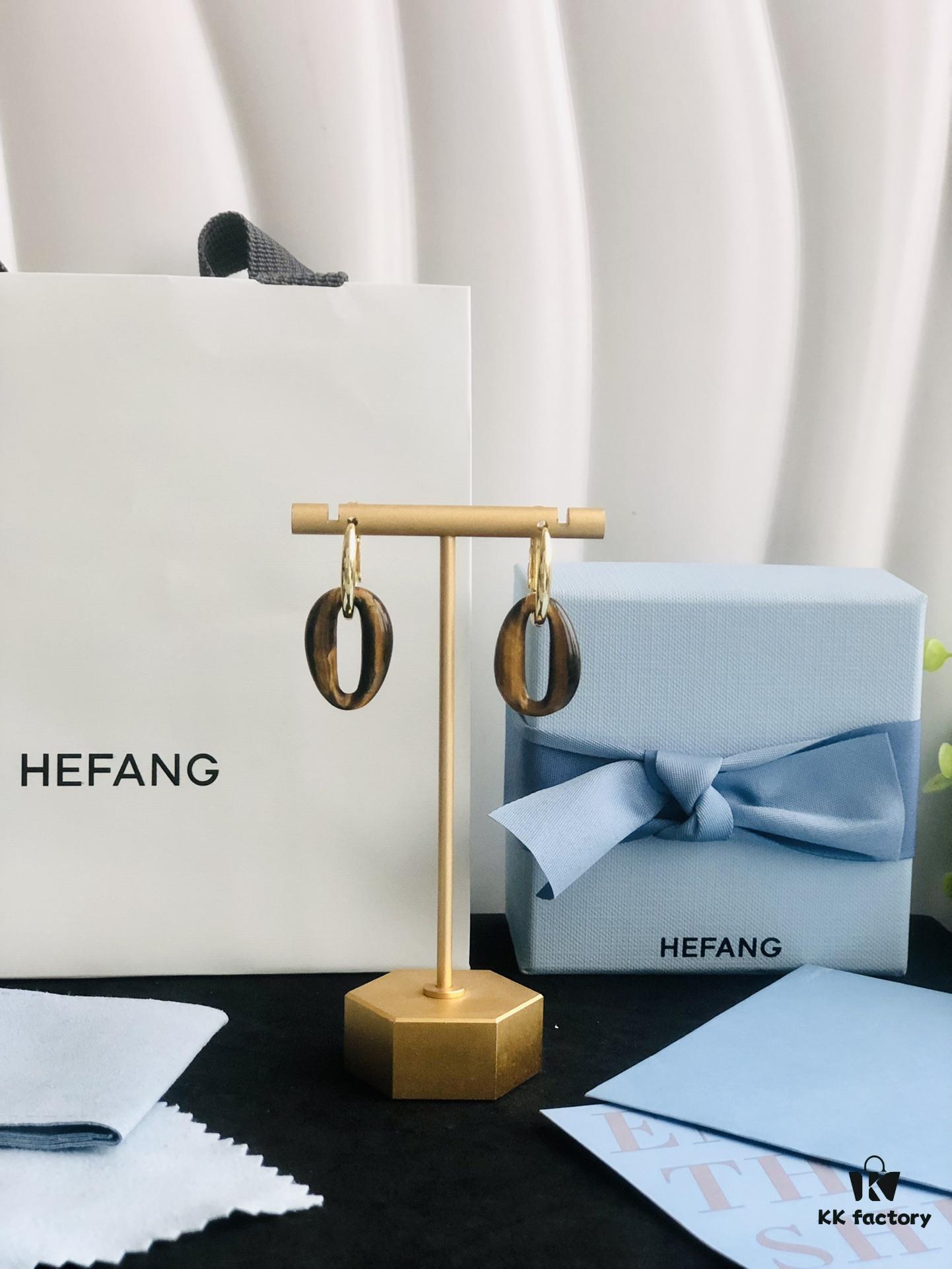 HEFANG Jewelry Coffee Bean Earrings