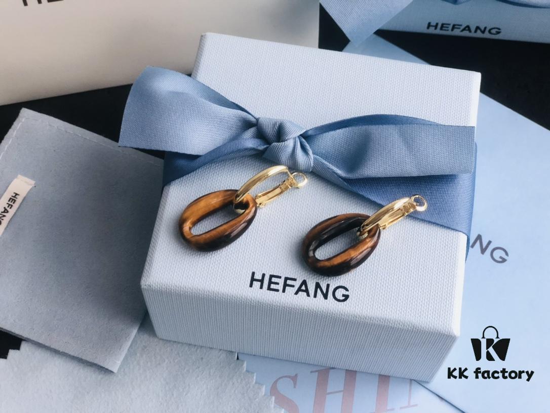 HEFANG Jewelry Coffee Bean Earrings