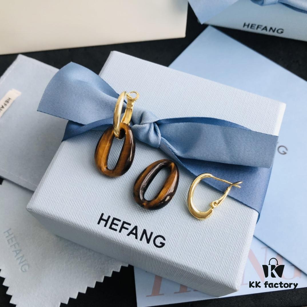 HEFANG Jewelry Coffee Bean Earrings