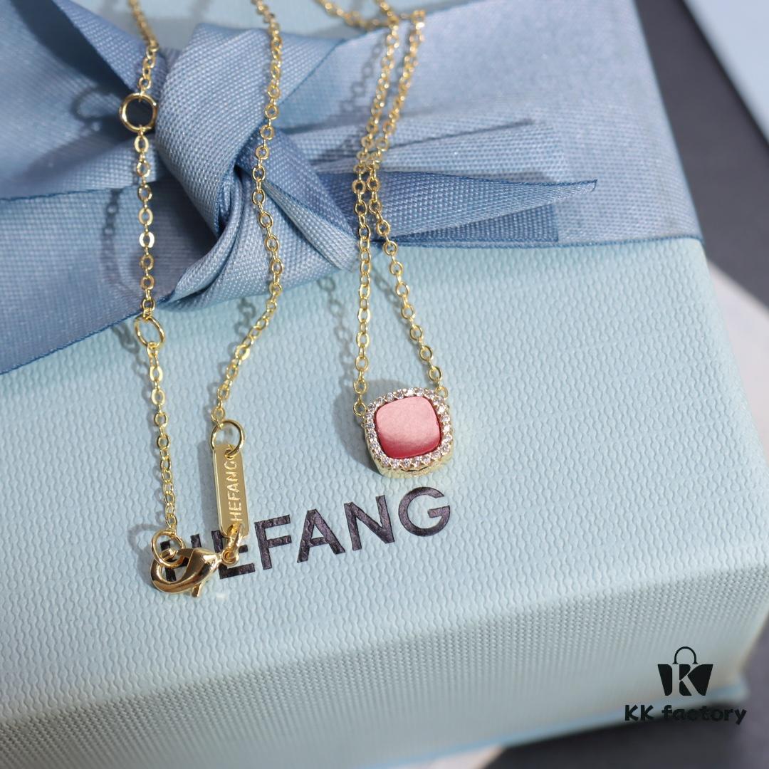 HEFANG Lucky Coin Necklace New Year Minimalist Luxury Pendant Chain for Women Christmas Gift
