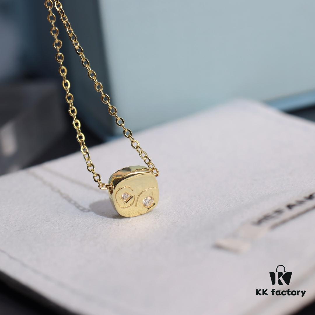 HEFANG Lucky Coin Necklace New Year Minimalist Luxury Pendant Chain for Women Christmas Gift