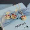 HEFANG New Cute Little Dragon Necklace 925 Silver Original Design Collar Chain Christmas Gift