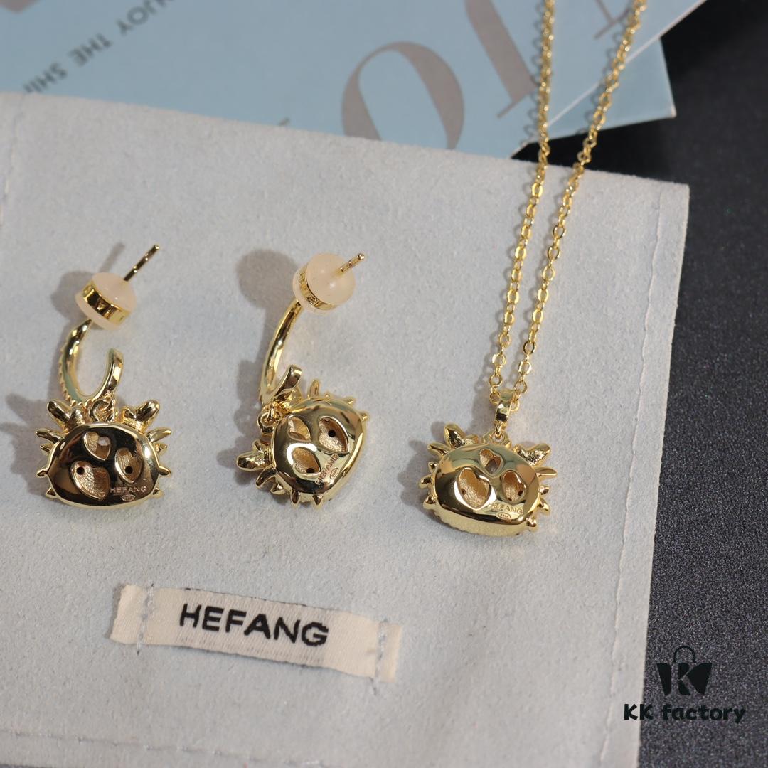 HEFANG New Cute Little Dragon Necklace 925 Silver Original Design Collar Chain Christmas Gift