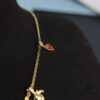 HEFANG New Arrival Cute 14K Gold Pendant Necklace with Diamond, Luxury Minimalist DIY Christmas Gift