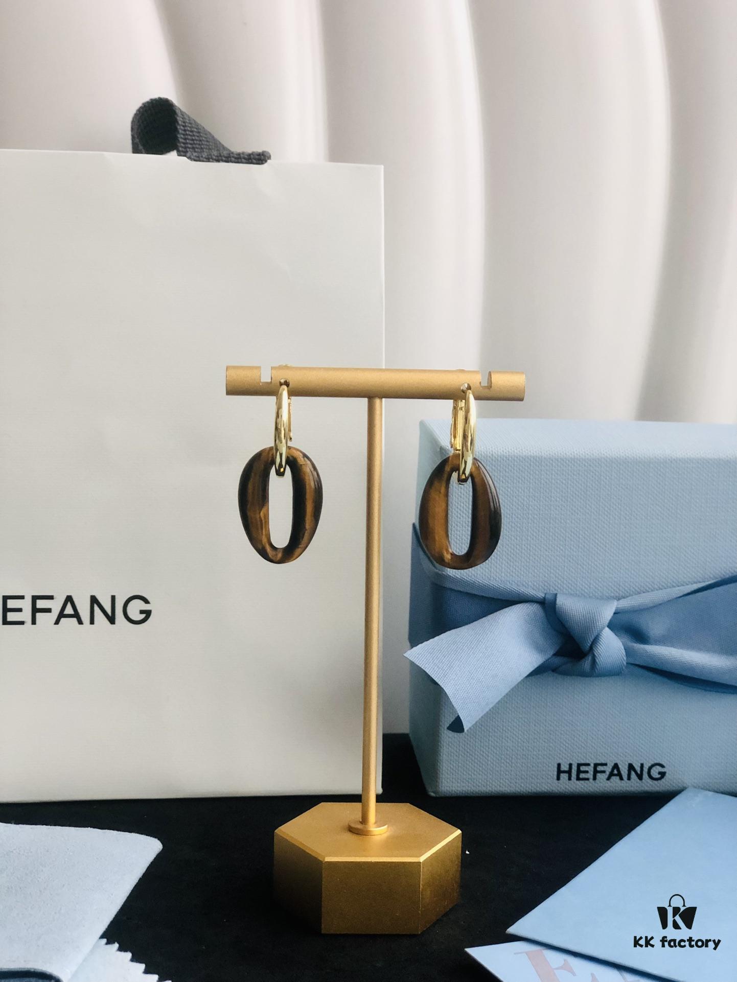 HEFANG Jewelry Coffee Bean Earrings