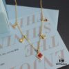 HEFANG New Arrival Cute 14K Gold Pendant Necklace with Diamond, Luxury Minimalist DIY Christmas Gift