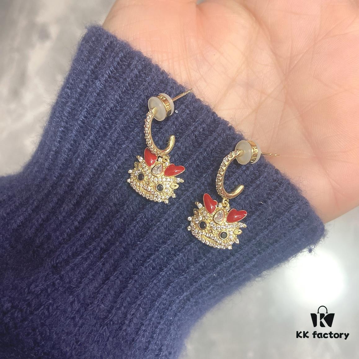 New Arrival Cute Dragon Ear Rings and Necklace