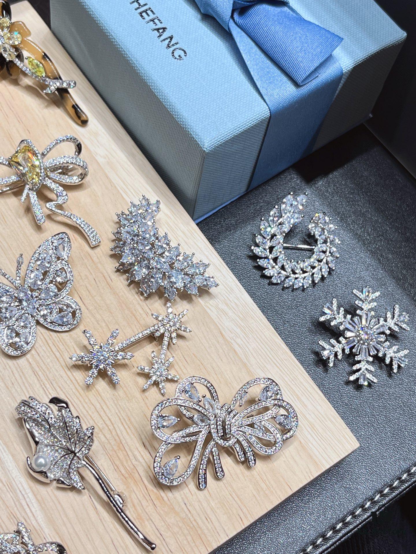 【HEFANG】He Fang Brooch, Authentic Silver Material, Same as In-store Version