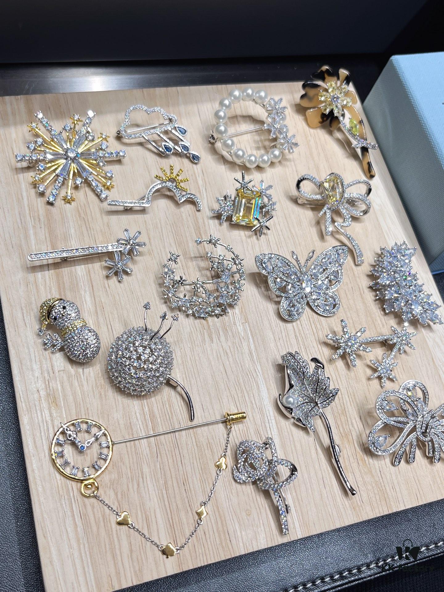 【HEFANG】He Fang Brooch, Authentic Silver Material, Same as In-store Version