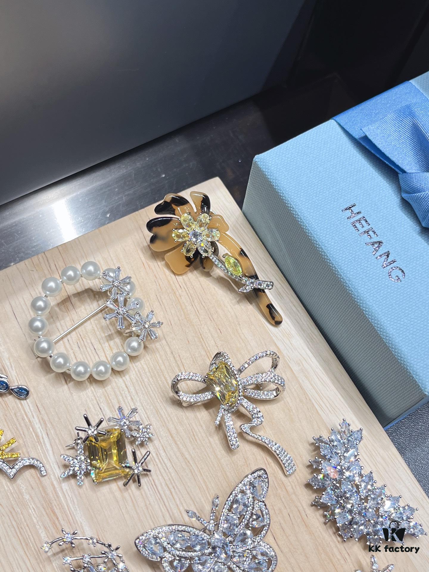 【HEFANG】He Fang Brooch, Authentic Silver Material, Same as In-store Version