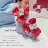 New HEFANG Red Iris Sugar Cube Earrings
