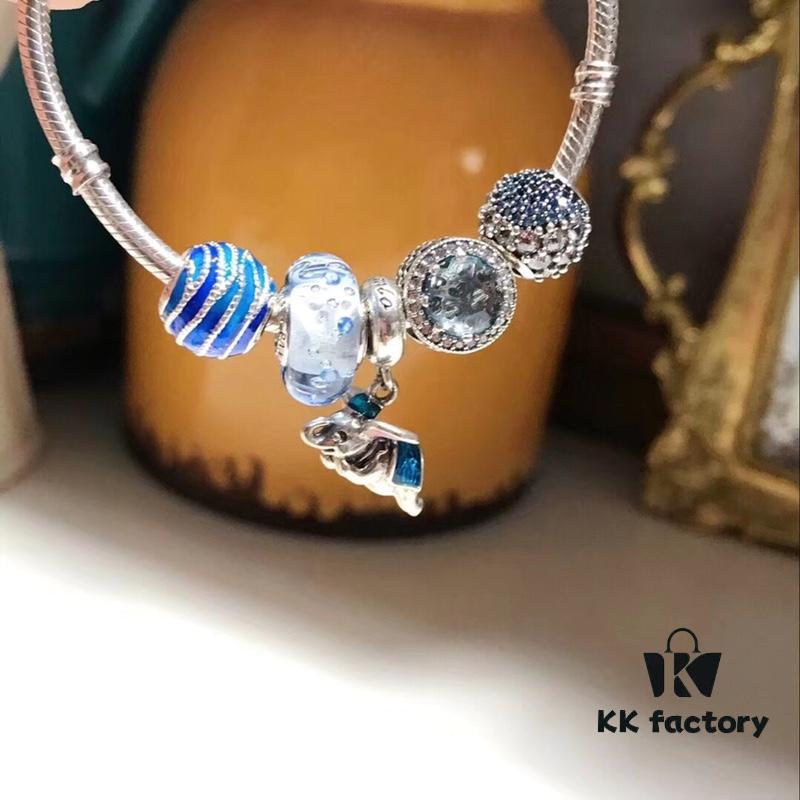 Pandora Ice Blue Bubble Flying Elephant 🐘 New Arrival! Made with Cabinet-Quality Materials, Perfect 1:1 Craftsmanship, Comparable to Authentic Store Quality!
