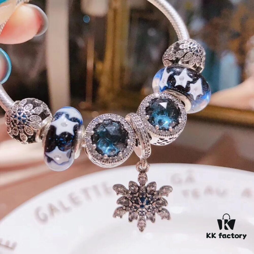 Pandora Starry Sky Blue Crystal Snowflake New Arrival!