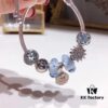 Pandora Ice Blue Bubble Enamel Flower 🌺 New Arrival! Made with Counter Materials, 1:1 Perfect Craftsmanship, Quality Comparable to Official Stores!