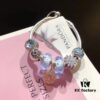 Pandora Ice Blue Bubble Enamel Flower 🌺 New Arrival! Made with Counter Materials, 1:1 Perfect Craftsmanship, Quality Comparable to Official Stores!