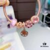 Pandora Rose Olive Tree New Arrival, Rose Gold-Tone Bead with Pink Faceted Glass, Sparkling Pink Cat's Eye, Openwork Galaxy and Olive Tree Pendant, S925 Sterling Silver with Official Retail Packaging