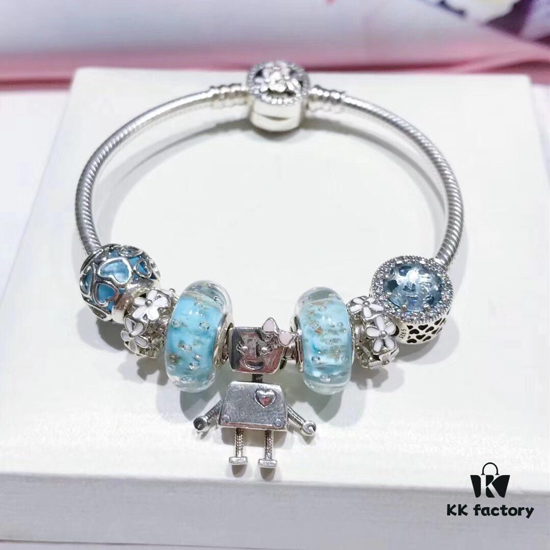 Pandora Pandora Gold Thread Mint Cute Bella 🤖️ New Arrival! Made with counter materials, perfectly crafted one-to-one, quality comparable to official store