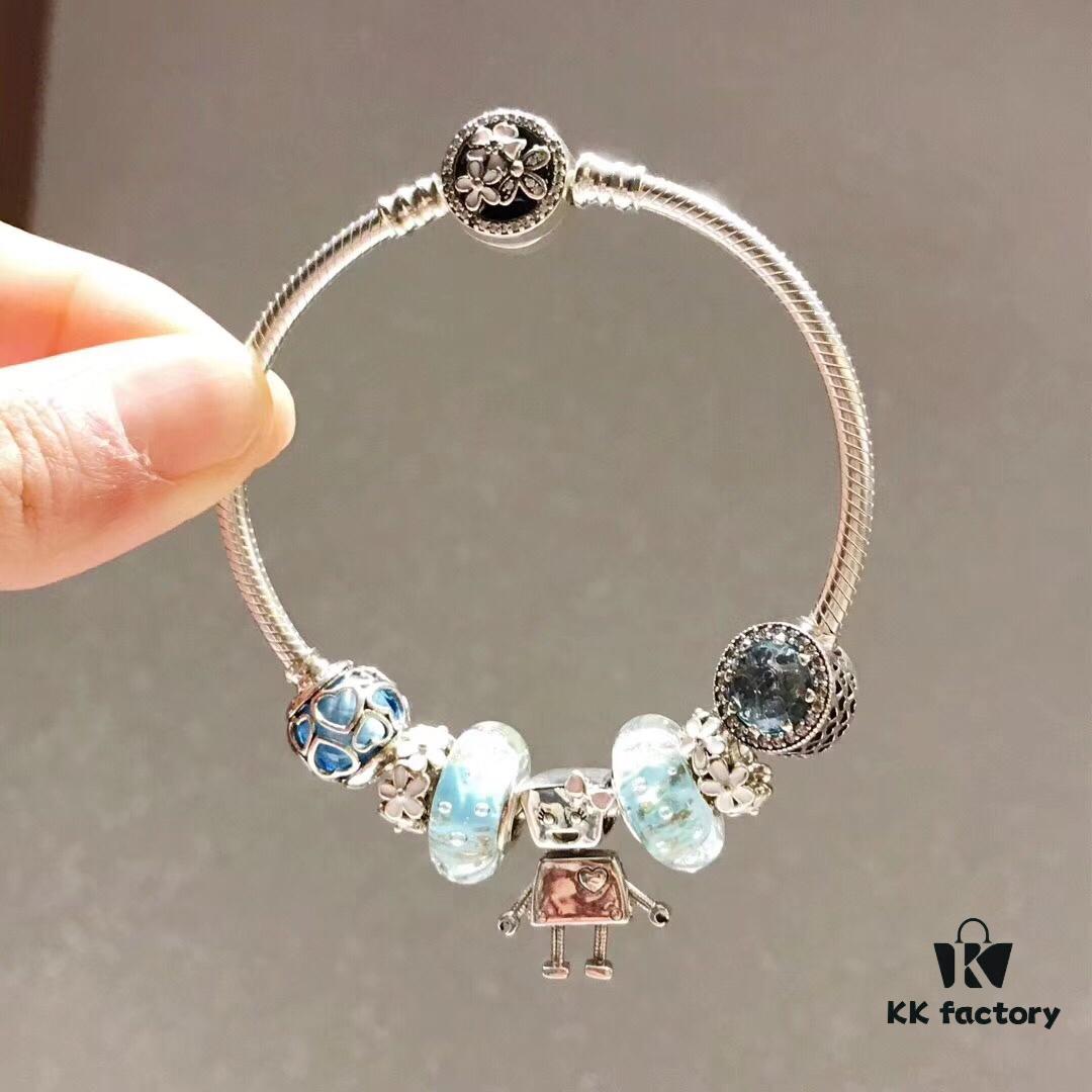 Pandora Pandora Gold Thread Mint Cute Bella 🤖️ New Arrival! Made with counter materials, perfectly crafted one-to-one, quality comparable to official store