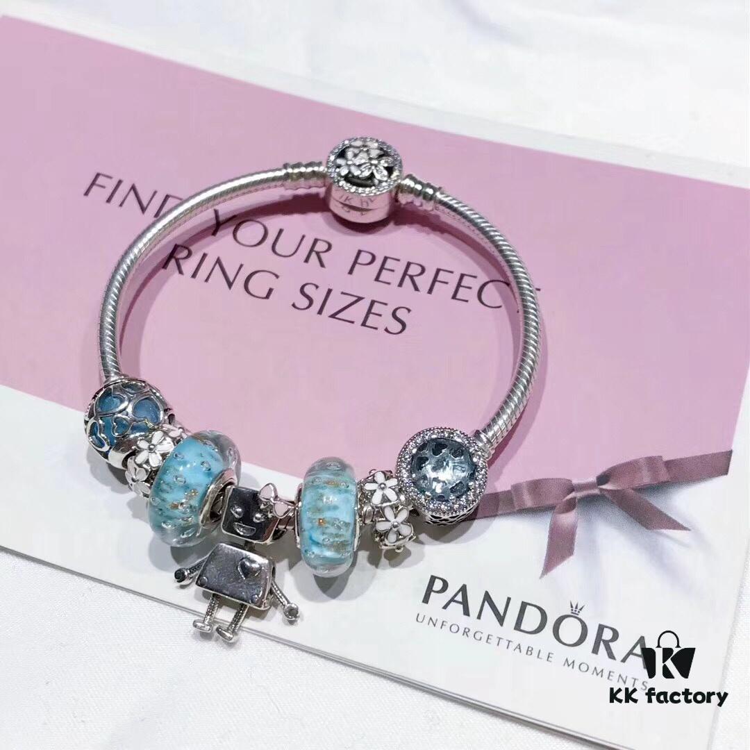 Pandora Pandora Gold Thread Mint Cute Bella 🤖️ New Arrival! Made with counter materials, perfectly crafted one-to-one, quality comparable to official store