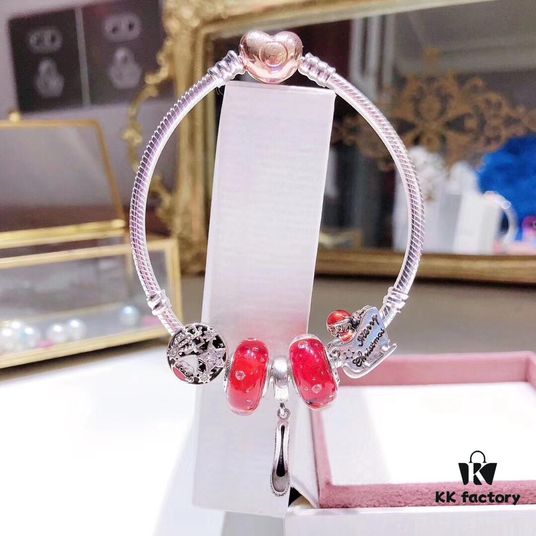 Pandora Red Bubble High Heel Shoe Christmas Charm Pendant ZP Quality