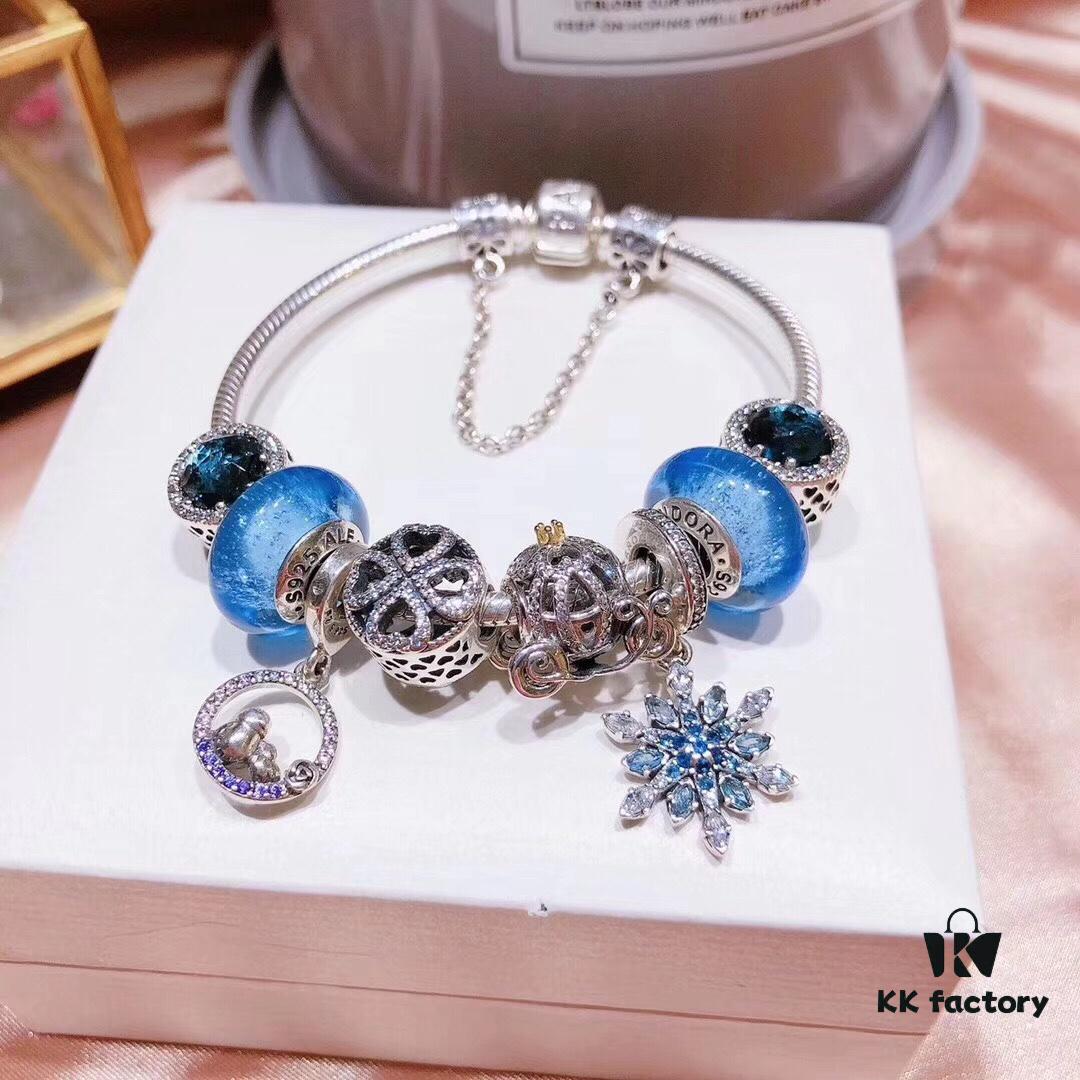 Pandora Night Blue Luminous Snowflake New Arrival! AAA Quality Replica with Authentic Materials