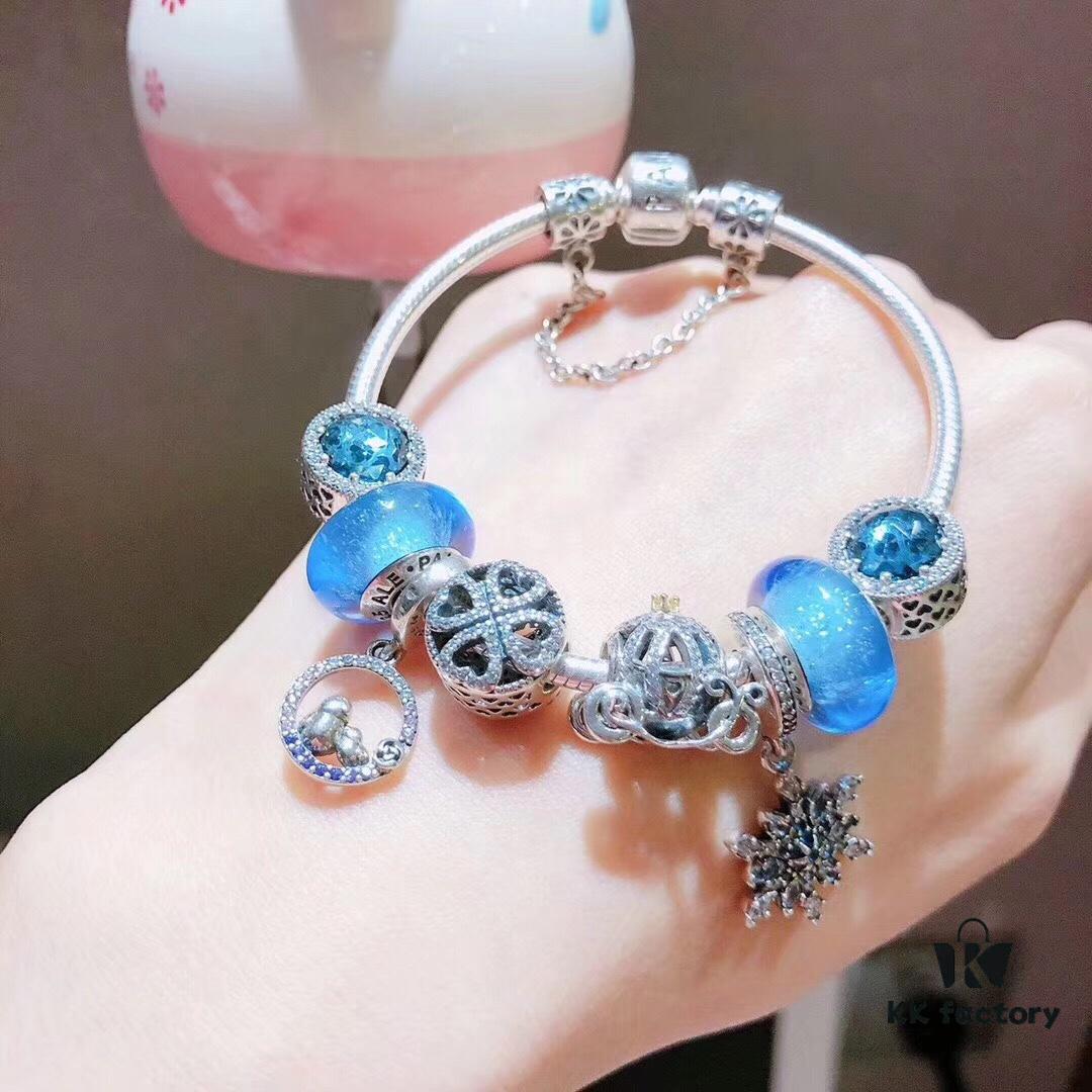 Pandora Night Blue Luminous Snowflake New Arrival! AAA Quality Replica with Authentic Materials