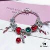 Pandora Disney Snow White Apple and Heart Christmas Limited Edition Bracelet - Red and Green Color Block Design, Imitation Cabinet Quality with S925 Sterling Silver