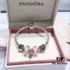 Pandora Pink Bubble Key Pendant - New Arrival! Premium Quality, S925 Sterling Silver, Valentine's Love Bead & Heart Charm, Pink Resin Cabochon, Authentic-Like Craftsmanship with Official Packaging