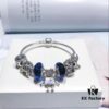 Pandora Pandora Blue Bella New Arrival! Made with counter materials, perfectly crafted one-to-one, quality comparable to official store! Sparkling blue faceted glass, fairy tale pumpkin carriage, lucky coin charm, fully diamond-encrusted 'cure-all', Mickey car 🚗, paired with robot 🤖️ Bella pendant. S925 silver comes with official packaging! 🍃🌺