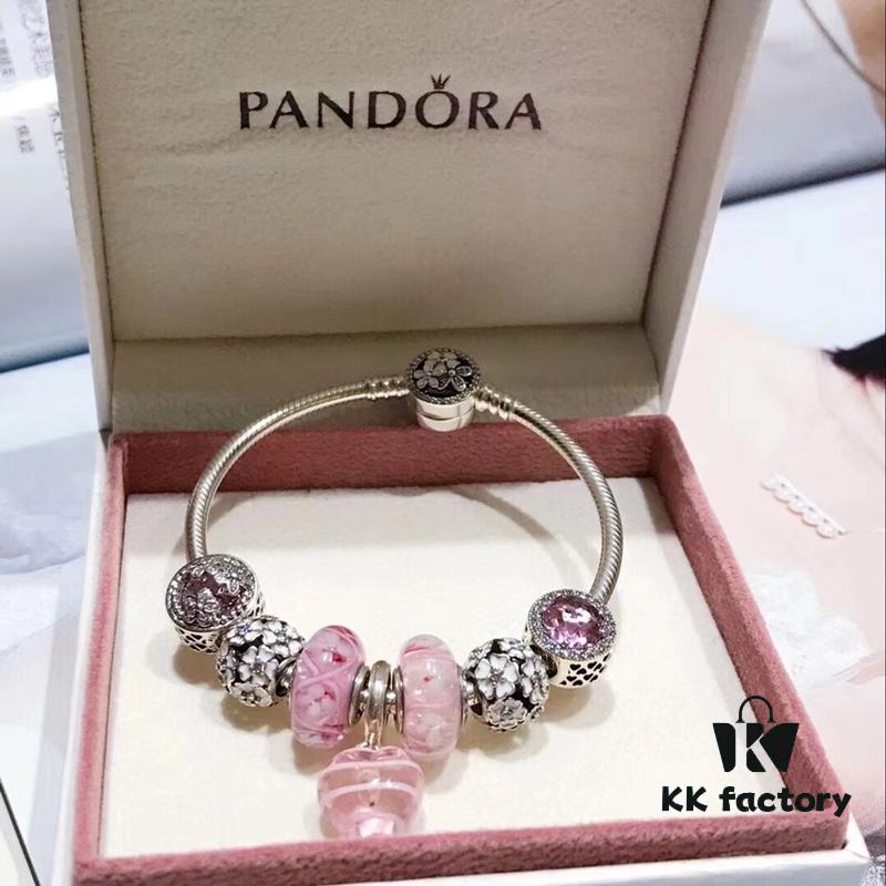 Pandora Spring Pink Cherry Blossom 🌸 Pink Ribbon 🎀 New Arrival! High-Quality Replica with Authentic Materials, Perfect Craftsmanship Comparable to Original Store Version!