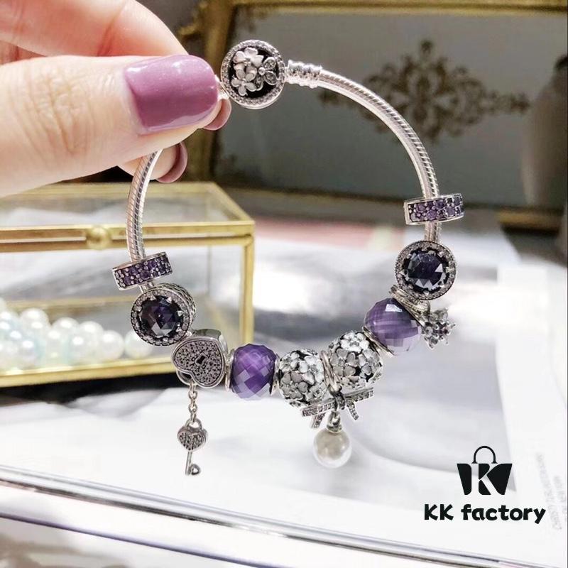 Pandora Romantic Purple Daisy Cherry Blossom Jewelry