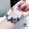Pandora Blue Daisy Flower with Pink Enamel - New Arrival