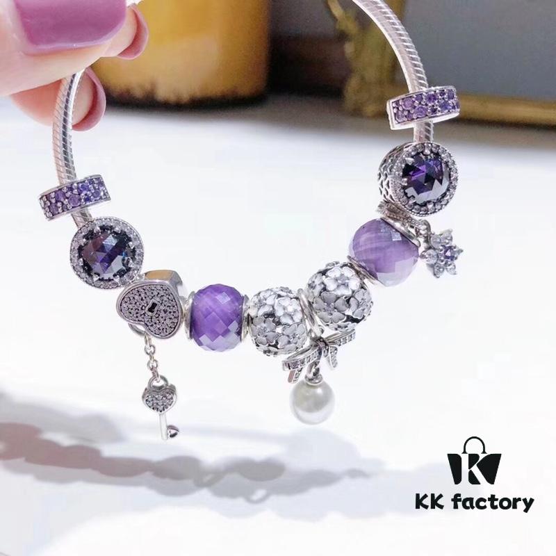 Pandora Romantic Purple Daisy Cherry Blossom Jewelry