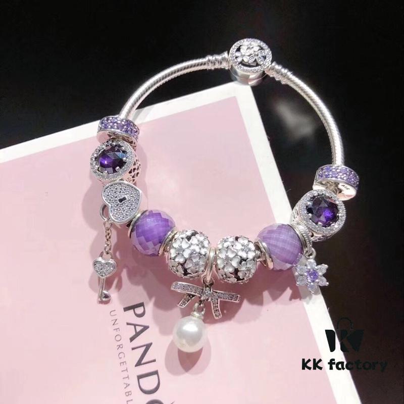 Pandora Romantic Purple Daisy Cherry Blossom Jewelry