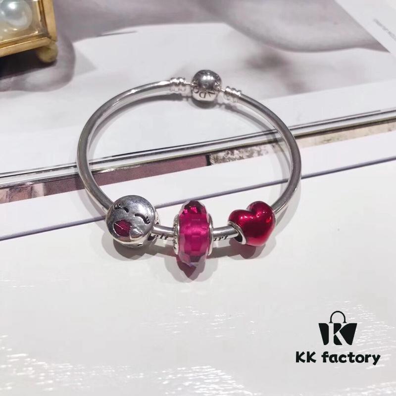Pandora Vibrant Rose Red Valentine's Day New Arrival! Premium Quality Imitation with Authentic Materials, Perfect Craftsmanship Comparable to Original Store Version