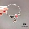 Pandora Pandora Silver Wire Bright Red Love New Arrival! Highest Quality on Market, Supports Counter Cleaning! Made with Counter Materials, Perfect 1:1 Craftsmanship! Imported Original Thai Silver Wire Red Glass, Sparkling Heart, I Love You Pendant, S925 Silver with Counter Packaging!